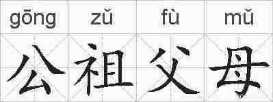 公祖父母的拼音