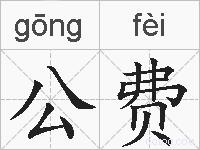 公费的拼音