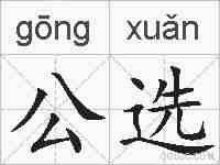 公选的拼音