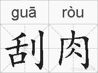 刮肉的拼音
