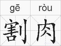 割肉的拼音