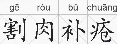 割肉补疮的拼音