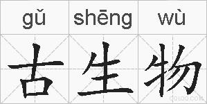 古生物的拼音