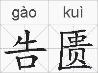 告匮的拼音