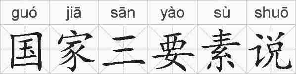国家三要素说的拼音