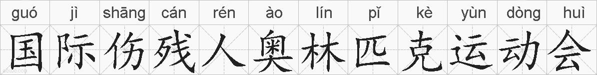 国际伤残人奥林匹克运动会的拼音