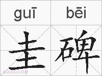 圭碑的拼音