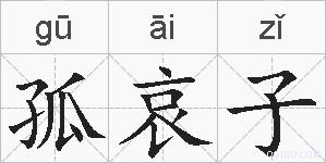 孤哀子的拼音