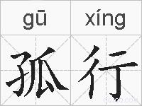 孤行的拼音