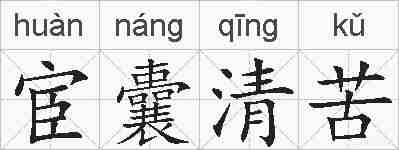 宦囊清苦的拼音
