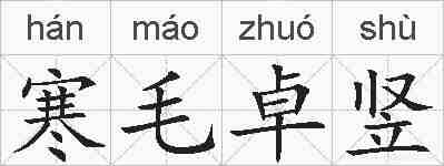 寒毛卓竖的拼音