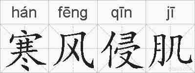 寒风侵肌的拼音