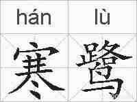寒鹭的拼音