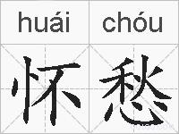怀愁的拼音