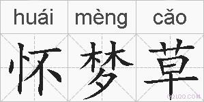 怀梦草的拼音