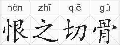 恨之切骨的拼音