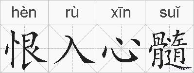 恨入心髓的拼音