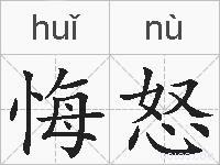 悔怒的拼音