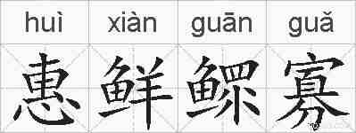 惠鲜鳏寡的拼音
