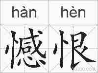 憾恨的拼音