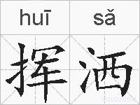 挥洒的拼音
