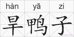 旱鸭子的拼音
