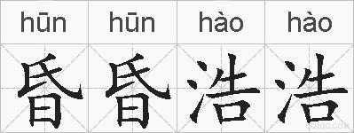 昏昏浩浩的拼音