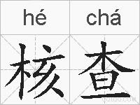 核查的拼音