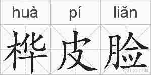 桦皮脸的拼音