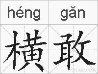 横敢的拼音