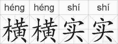 横横实实的拼音