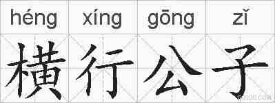 横行公子的拼音