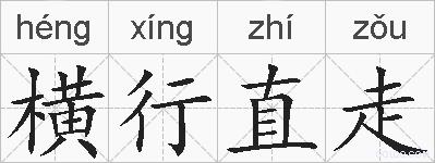 横行直走的拼音