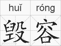 毁容的拼音