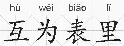 互为表里的拼音