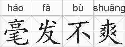 毫发不爽的拼音