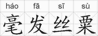 毫发丝粟的拼音