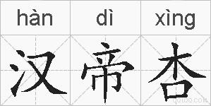 汉帝杏的拼音