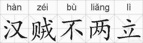 汉贼不两立的拼音