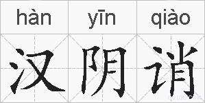 汉阴诮的拼音