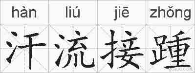 汗流接踵的拼音