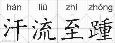 汗流至踵的拼音