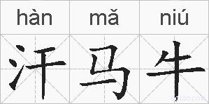 汗马牛的拼音