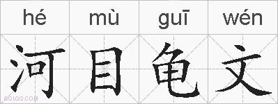 河目龟文的拼音