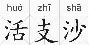 活支沙的拼音