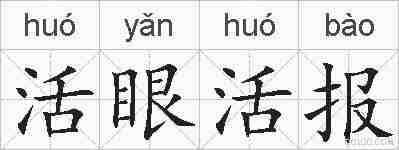 活眼活报的拼音