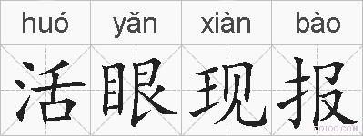 活眼现报的拼音