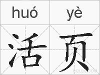 活页的拼音