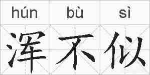 浑不似的拼音