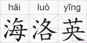 海洛英的拼音